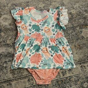 Adorable Animal Print Kids One Piece